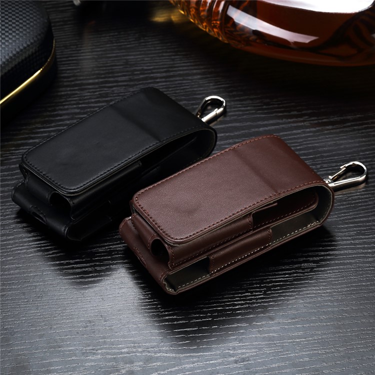 Magnetic Leather Case Holster for IQOS Electronic Cigarette - Black-4