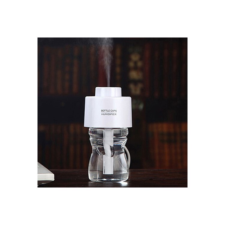 Mini Water Bottle Cap Humidifier DC 5V USB Air Purifier - White-1