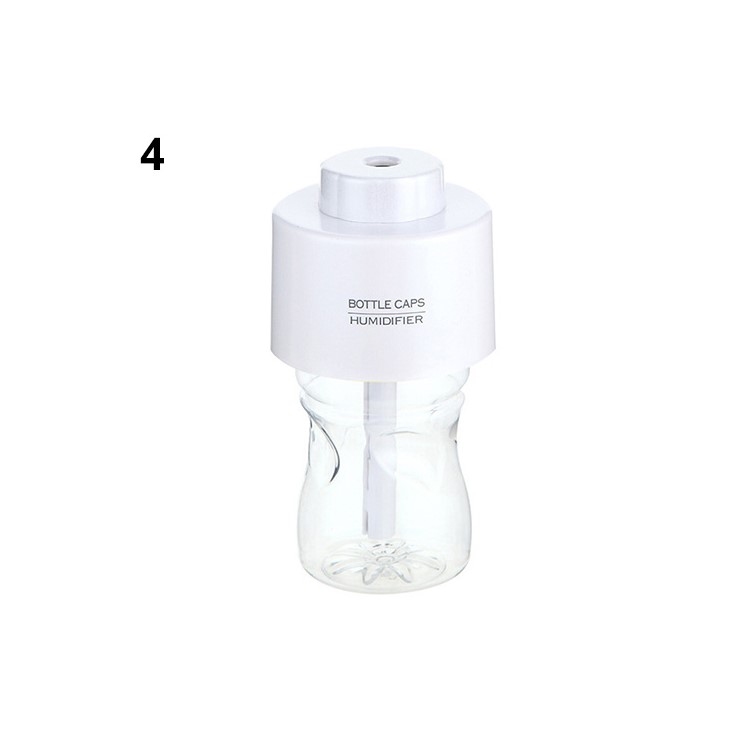 Mini Water Bottle Cap Humidifier DC 5V USB Air Purifier - White-2