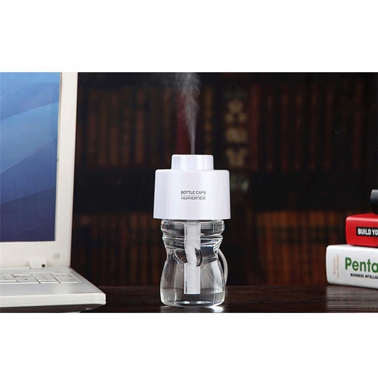 Mini Water Bottle Cap Humidifier DC 5V USB Air Purifier - White-3