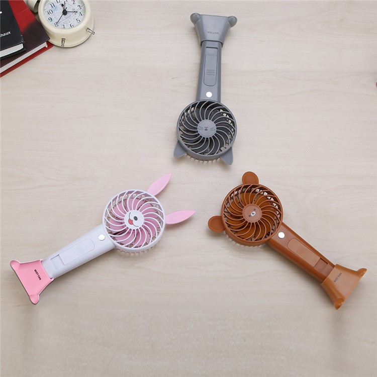 Portable Handheld Mini Beauty Replenishment Fan Cooling Fan with Water Spray - Bear-11