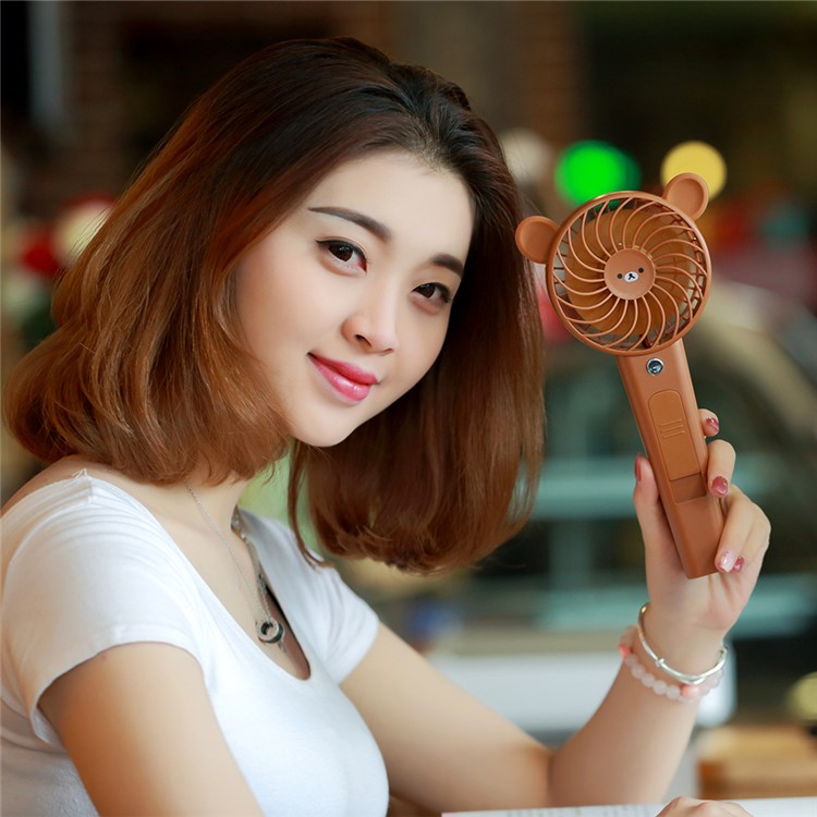 Portable Handheld Mini Beauty Replenishment Fan Cooling Fan with Water Spray - Bear-5