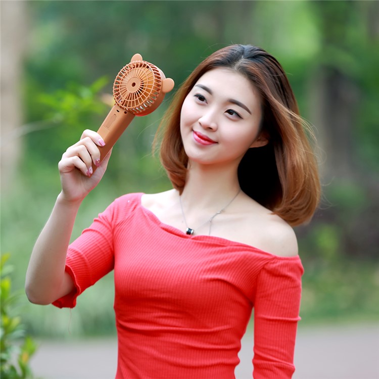 Portable Handheld Mini Beauty Replenishment Fan Cooling Fan with Water Spray - Bear-6