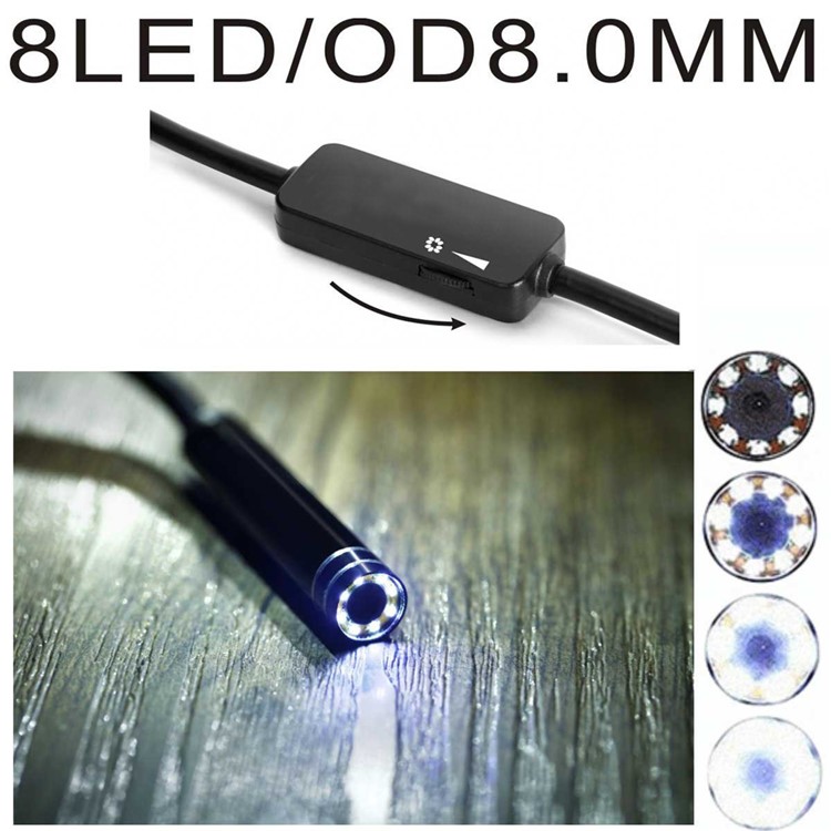 2.0MP Wireless Endoscope WiFi Borescope Video Inspection Camera for iOS and Android Phones - Black-2