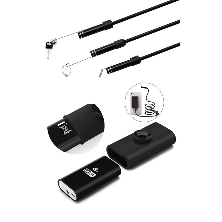 2.0MP Wireless Endoscope WiFi Borescope Video Inspection Camera for iOS and Android Phones - Black-3