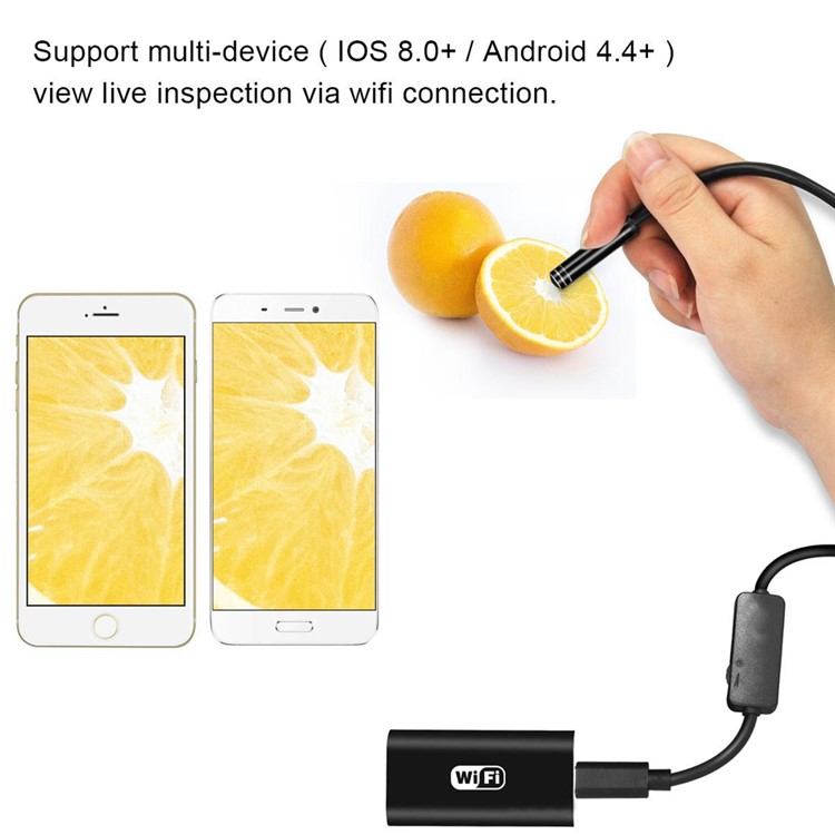 2.0MP Wireless Endoscope WiFi Borescope Video Inspection Camera for iOS and Android Phones - Black-8