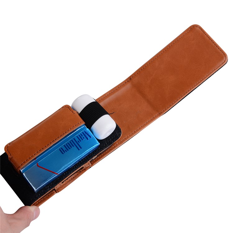 Jean Cloth Vertical Flip Cover Holder Case for IQOS Electronic Cigarette - Black-4