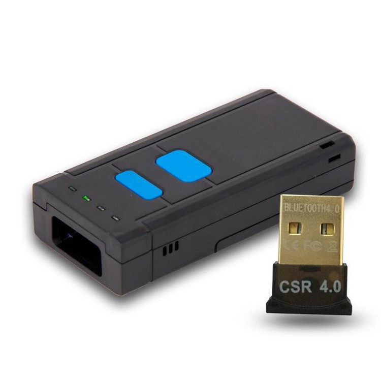 USB Bluetooth Barcode Scanner Symcode 1D Mini Wireless Handheld Laser Barcode Scanner Reader - Black-1