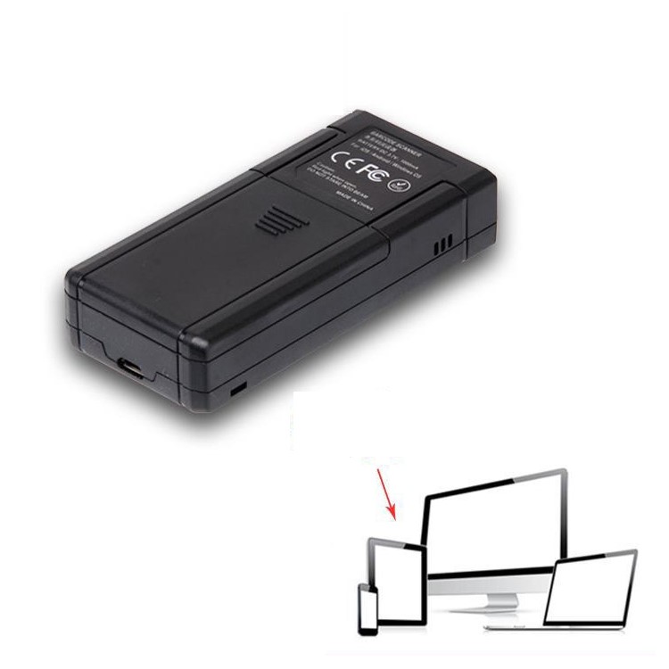 USB Bluetooth Barcode Scanner Symcode 1D Mini Wireless Handheld Laser Barcode Scanner Reader - Black-4