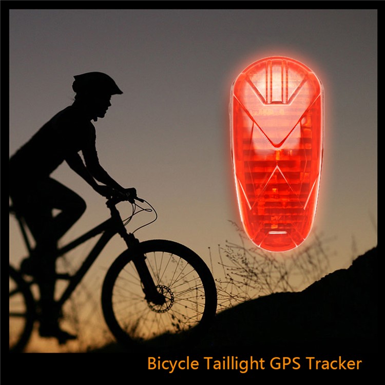 TK-STAR GPS Tracker Bicycle Tail Light Low Energy Vehicle GSM GPRS Tracker - Red-1