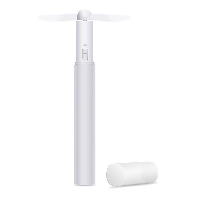 Creative Design Portable Handheld Mini Battery Operated Fan - White-9