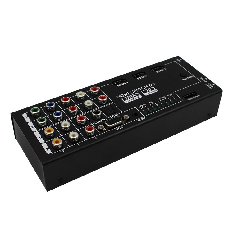 H18 Multi-Functional HDMI Audio Extractor with 8 Inputs to 1 HDMI Output - US Plug-3