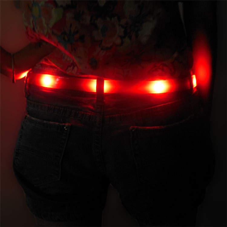 Cool TPU LED Light up Waist Belt for Decoration or Night Walking - Red-8