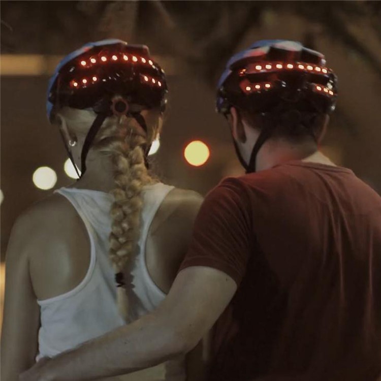Smart Cycling Helmet with Bluetooth Turn Signal LED Support Hands-free Call / Intercom / SOS Alarm - White-13