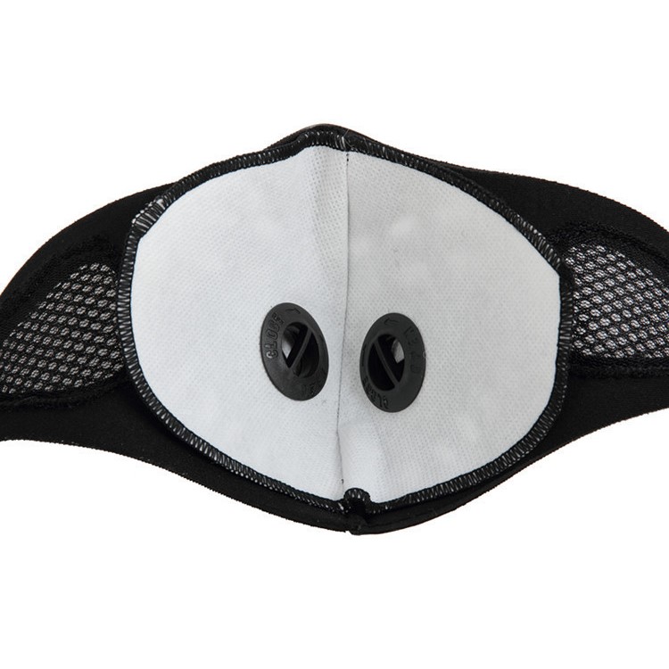 Dust proof Mask with Filtered Activated Carbon Filtration Exhaust Gas Anti Pollen Allergy PM2.5 Half Face Mask Black Respirator Mask - Black-5