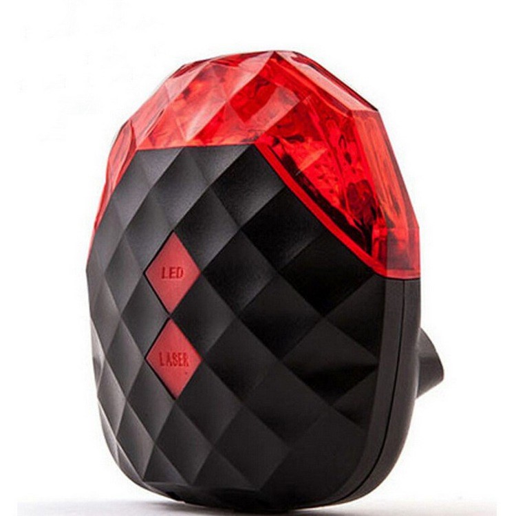 Bicycle Bike Cycling Laser LED Tail Light Back Safety Warning Alarm Rear Light Laser Lane - Red / Starry Sky Lights-1