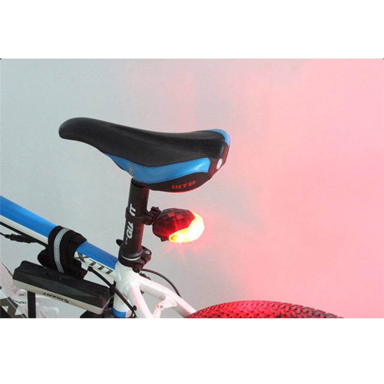 Bicycle Bike Cycling Laser LED Tail Light Back Safety Warning Alarm Rear Light Laser Lane - Red / Starry Sky Lights-5