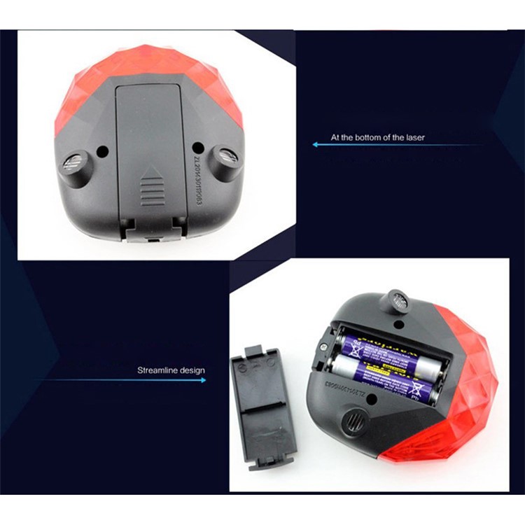 Bicycle Bike Cycling Laser LED Tail Light Back Safety Warning Alarm Rear Light Laser Lane - Red / Starry Sky Lights-7
