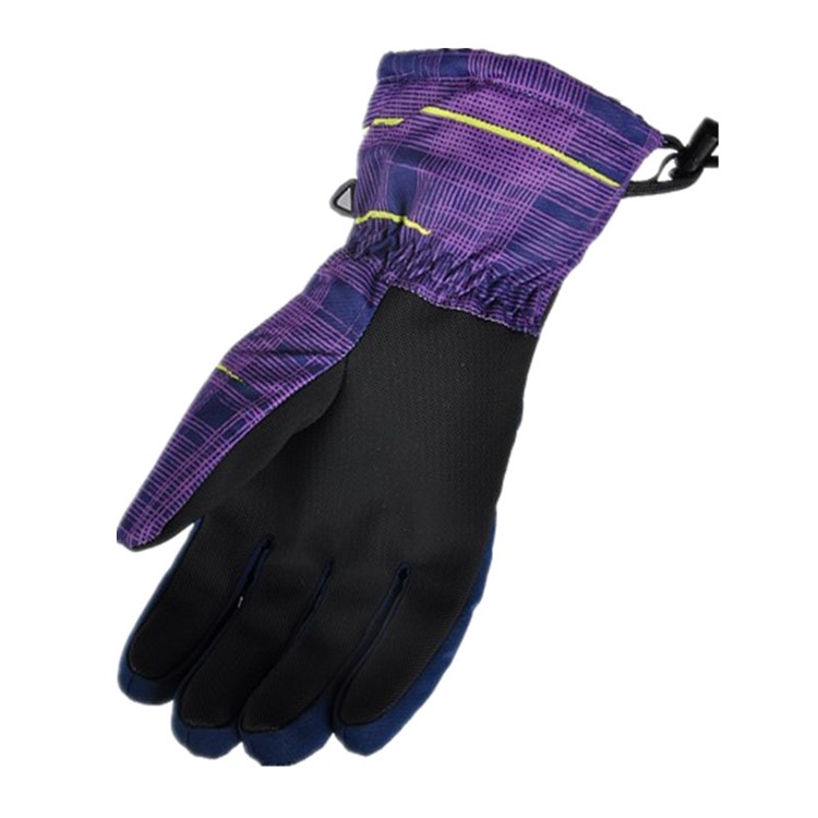 Warm Full-finger Windproof Skiing Cycling Gloves Thickened Warm Cycling Mittens - Purple / M-2