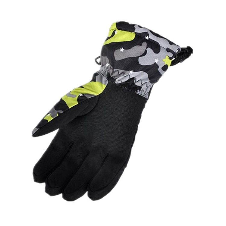 Thick Winter Outdoor Gloves Full Finger Waterproof Wind-proof Riding Skiing Gloves for Adults - Camouflage, Size: L-2