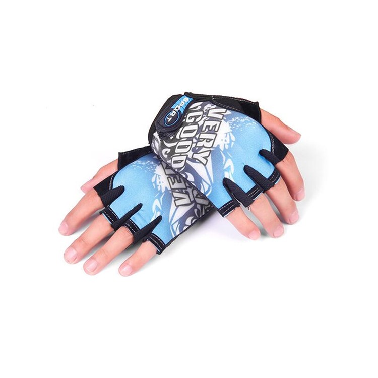 CTSMART 009 Pair of Outdoor Half-finger Sports Gloves for Cycling Mountain Climbing - Blue-1