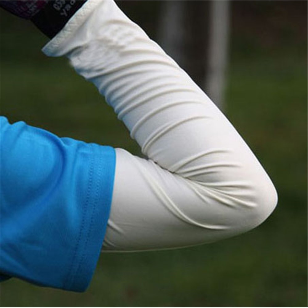AOTU AT9023 Cycling Sleeves Cool Armwarmers Sleeves Arm Warmer UV Protection - White-3
