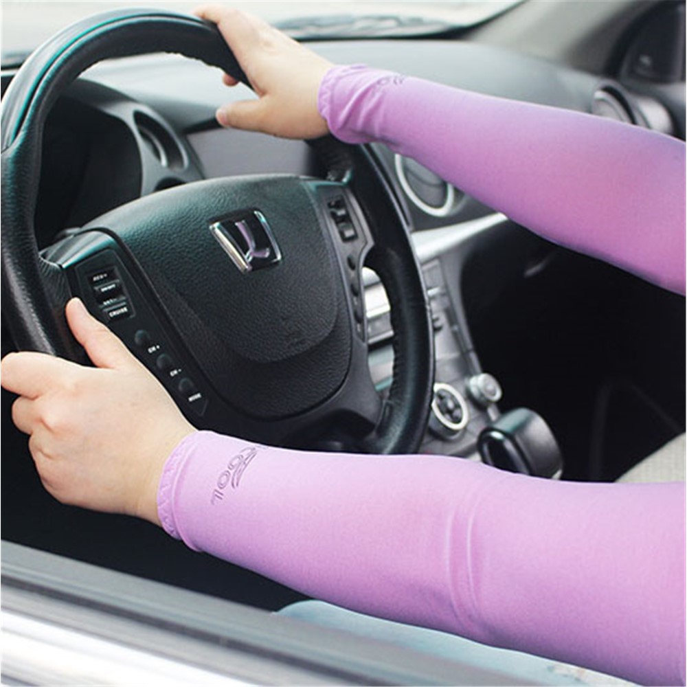 AOTU AT9023 Sports Cycling Sleeves Armwarmers Sleeves Arm Warmer UV Protection - Purple-2