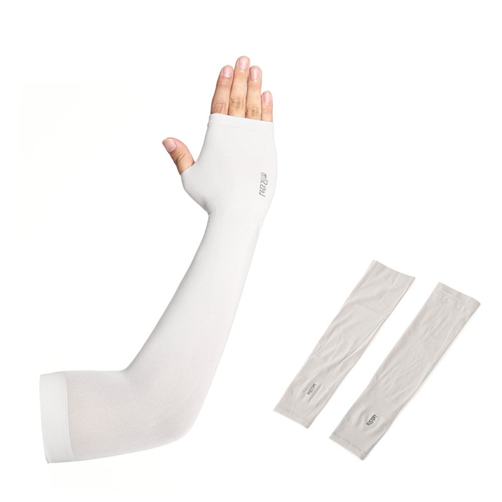 AOTU AT9038-1 1 Pair Cooling Sun Arm Sleeves UV Protection Outdoor Long Sleeves - Grey-1