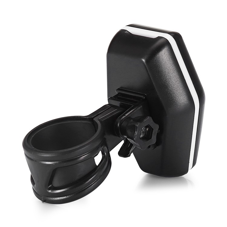 CTSMART Portable Bicycle LED Warning Tail Light - Black / White-3