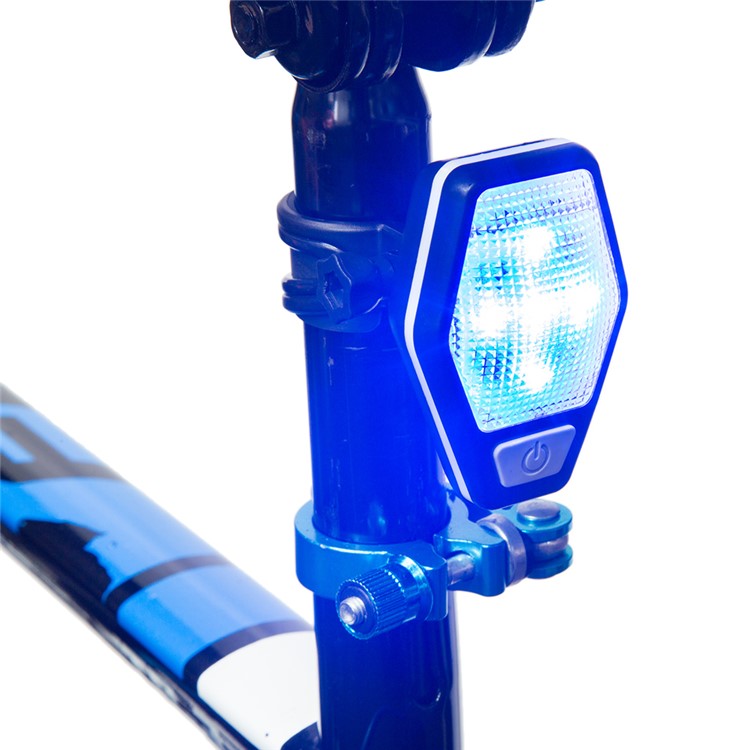 CTSMART Portable Bicycle LED Warning Tail Light - Black / White-5