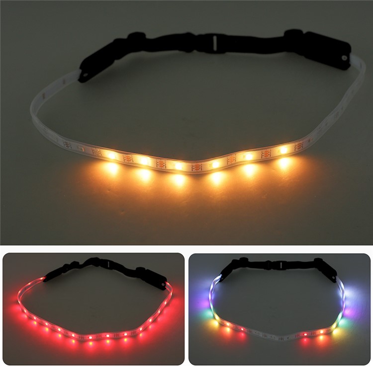 Rechargeable Bicycle LED Warning Light Belt Remote Control Bicycle Security LED Reflective Belt-12