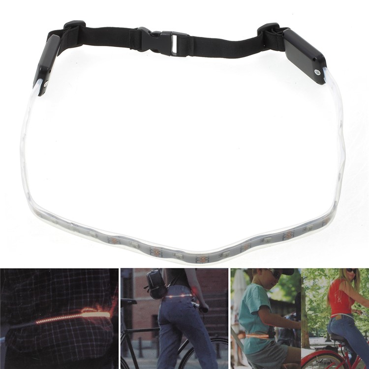 Rechargeable Bicycle LED Warning Light Belt Remote Control Bicycle Security LED Reflective Belt-2