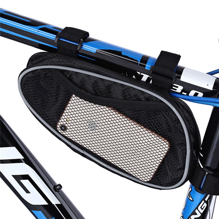 SAHOO 2L Bicycle Bike Tube Triangle Storage Bag - Black-2