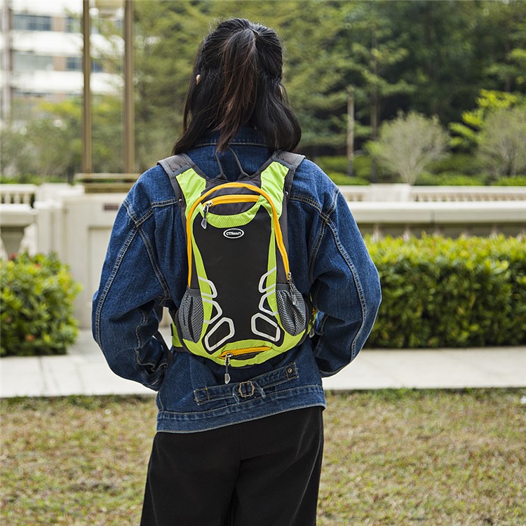 CTSMART 1701 15L Water Resistant Lightweight Nylon Cycling Backpack - Green-5
