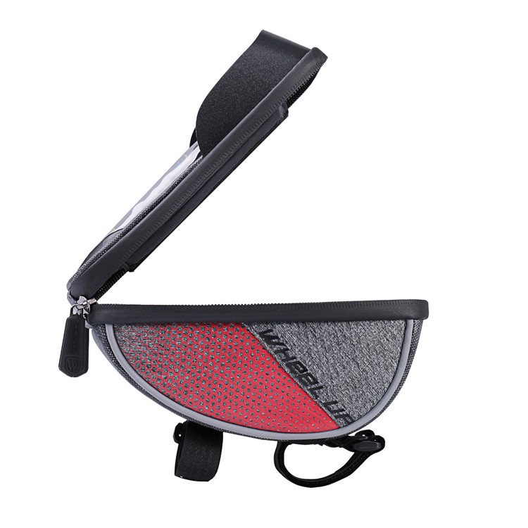 WHEEL UP 6-inch Nylon Cycling Bag Waterproof Touch Screen Phone Bag - Red-10