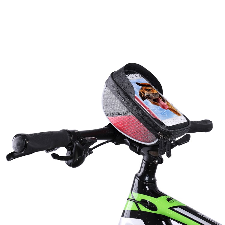 WHEEL UP 6-inch Nylon Cycling Bag Waterproof Touch Screen Phone Bag - Red-2