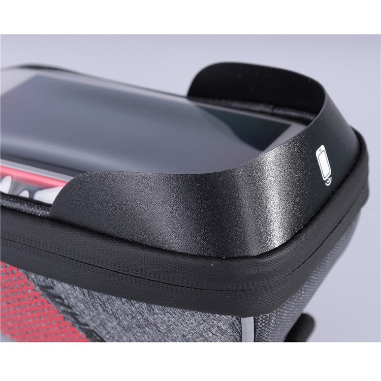 WHEEL UP 6-inch Nylon Cycling Bag Waterproof Touch Screen Phone Bag - Red-8