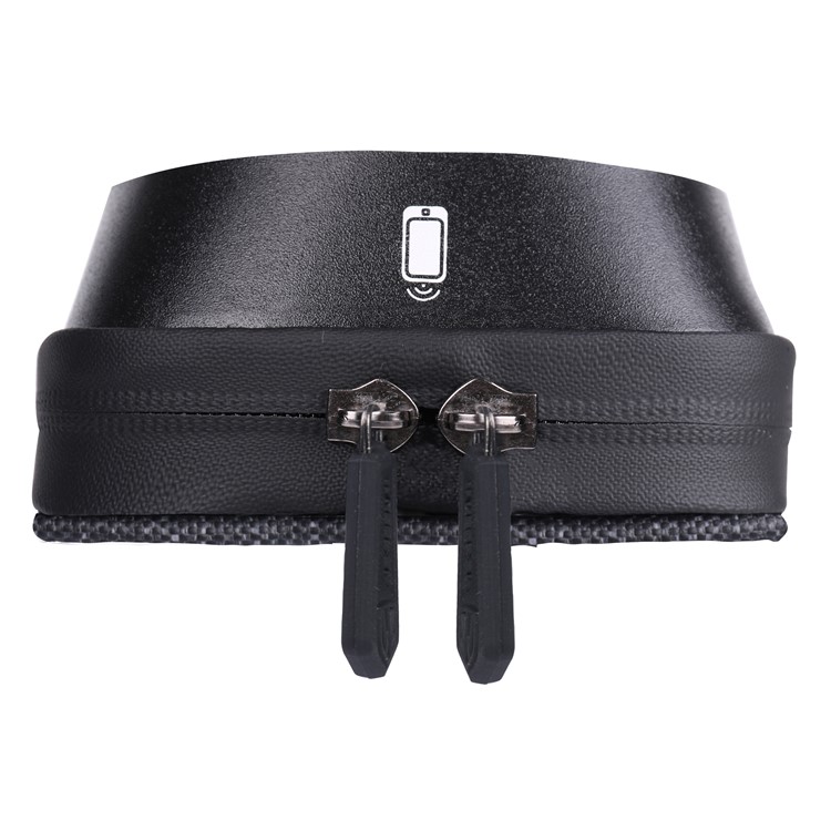 RUOTE Sella Per Bicicletta Impermeabile Anteriore Con Telaio Tubolare Borsa In Nylon Riflettente Con Custodia Da 6 Pollici Per Cellulare - Nero-5