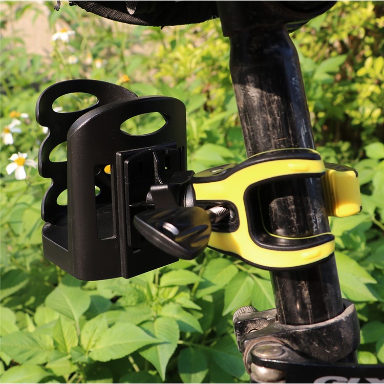 Outdoor Bike Bottle Holder Bicycle Adjustable Plastic Drink Water Bottle Cup Holder - Yellow-22