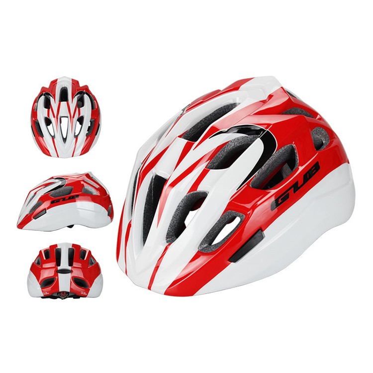 GUB KK Integrally-molded Bicycle Roller Skating Protection Helmet for Children Kids, Size: L - White / Red