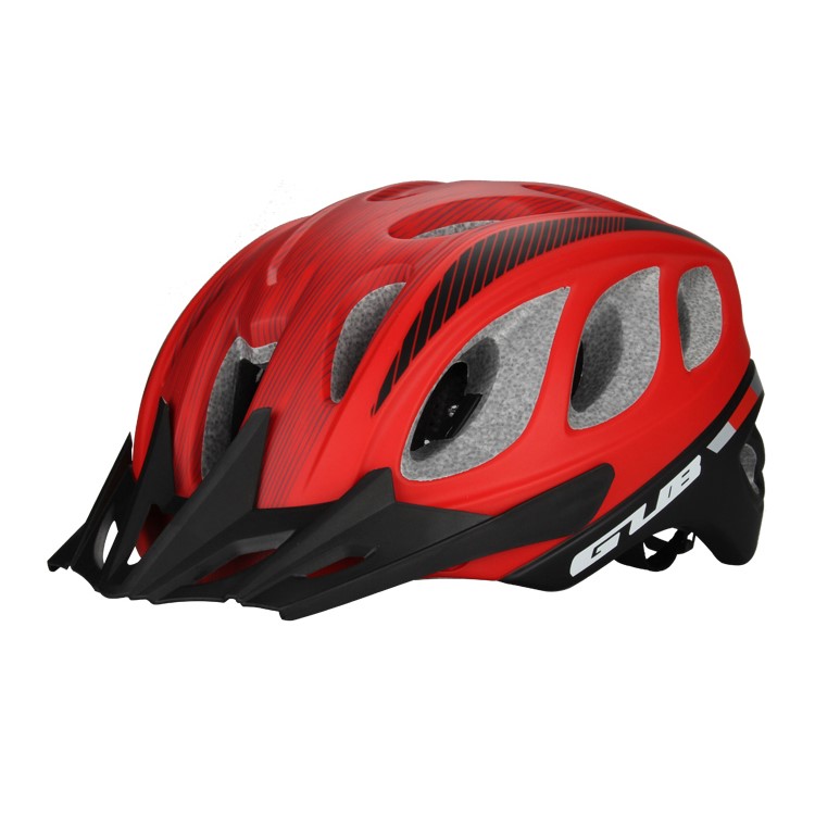 Casco De La Protección De La Bicicleta Del Camino De La Montaña De GUB M6 Con La Lente Y El Visera, Tamaño De La Cabeza: Los 57-61cm - Rojo-2