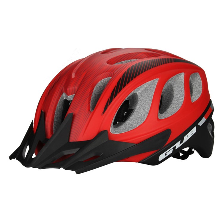Casco De La Protección De La Bicicleta Del Camino De La Montaña De GUB M6 Con La Lente Y El Visera, Tamaño De La Cabeza: Los 57-61cm - Rojo-3