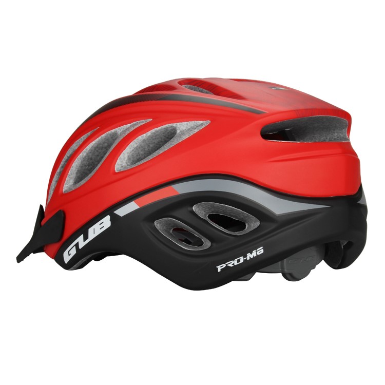 Casco De La Protección De La Bicicleta Del Camino De La Montaña De GUB M6 Con La Lente Y El Visera, Tamaño De La Cabeza: Los 57-61cm - Rojo-7