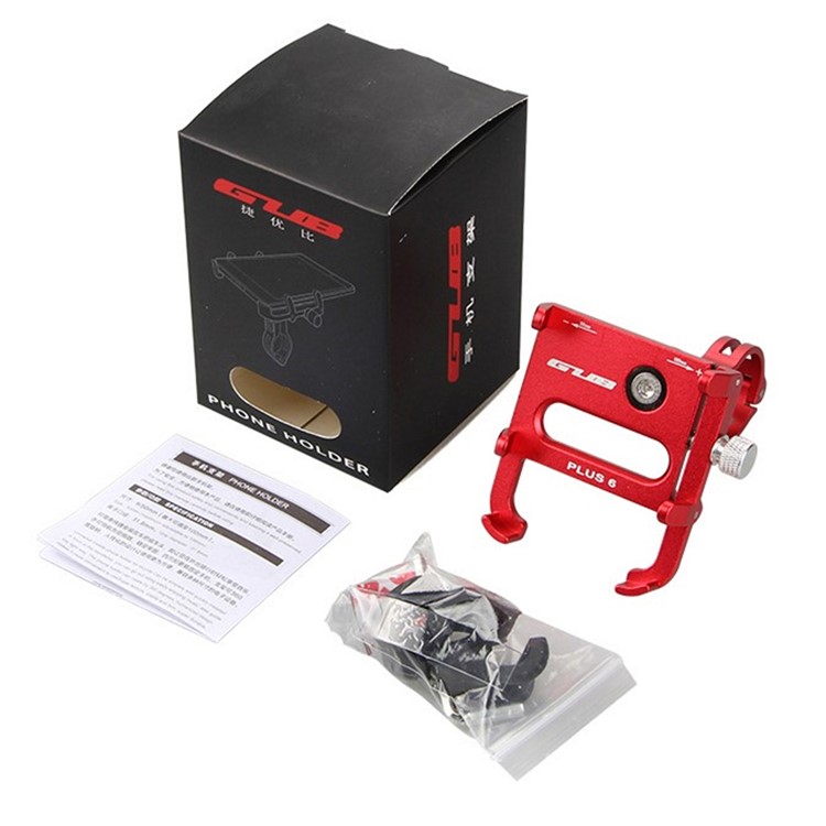 GUB PLUS 6 Cell Phone Holder Aluminum Alloy Bike Mount Handlebar Holder Mount, Clamp Size: 55-100mm – Red-10