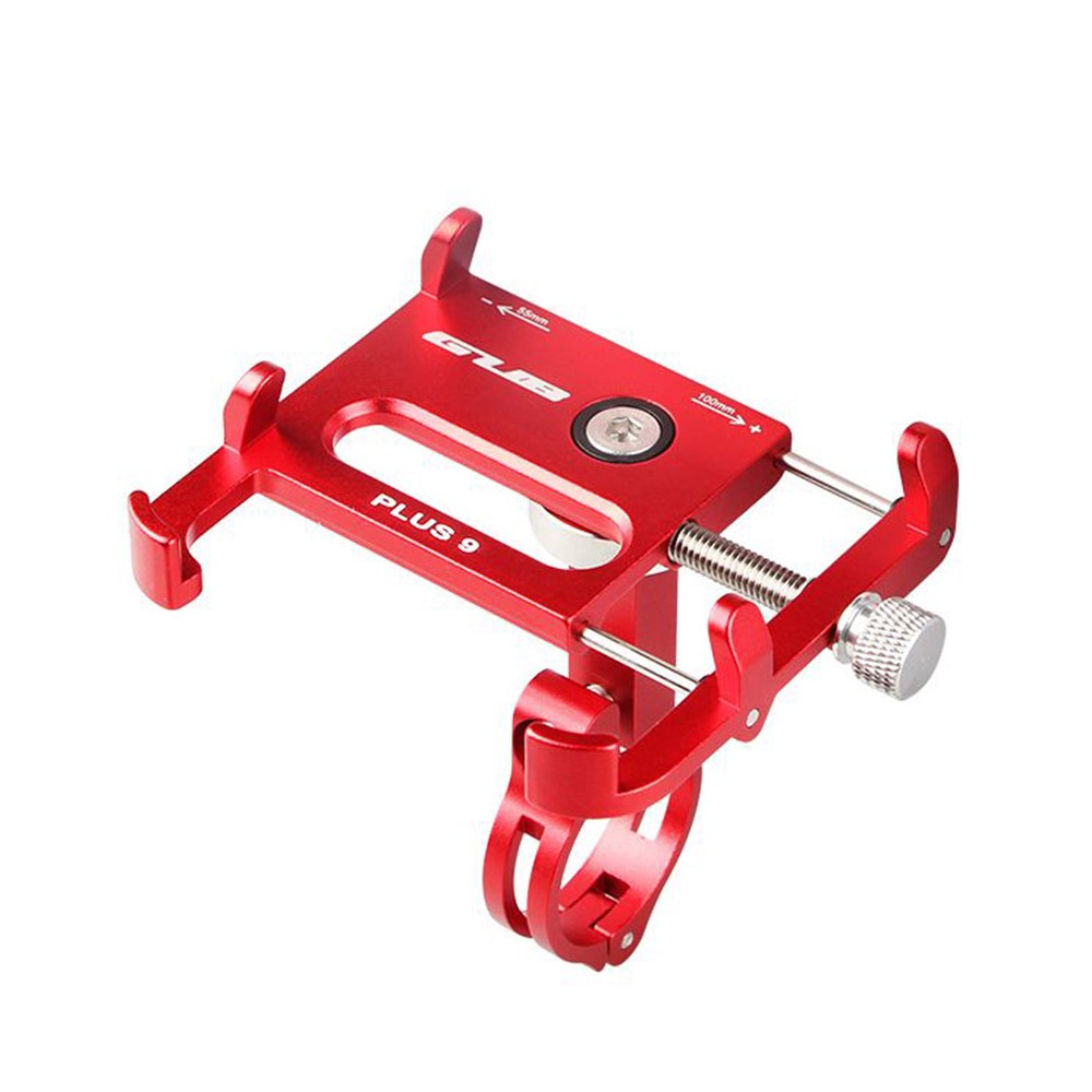 GUB PLUS 9 Aluminum Alloy Cell Phone Holder Bicycle Motorcycle Handlebar Holder Mount, Clamp Size: 55-100mm - Red-2