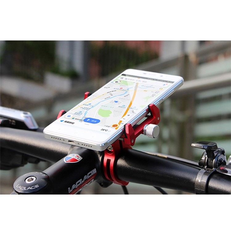 GUB PLUS 8 360-degree Rotary Aluminum Alloy Bike Handlebar Mount Holder, Clamp Size: 55-100mm - Red-11