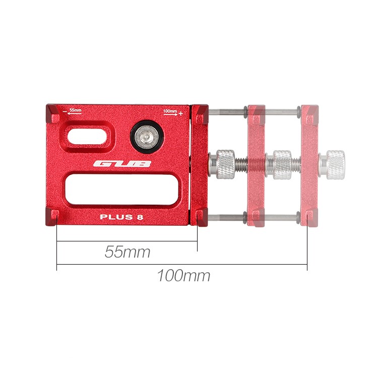 GUB PLUS 8 360-degree Rotary Aluminum Alloy Bike Handlebar Mount Holder, Clamp Size: 55-100mm - Red-5