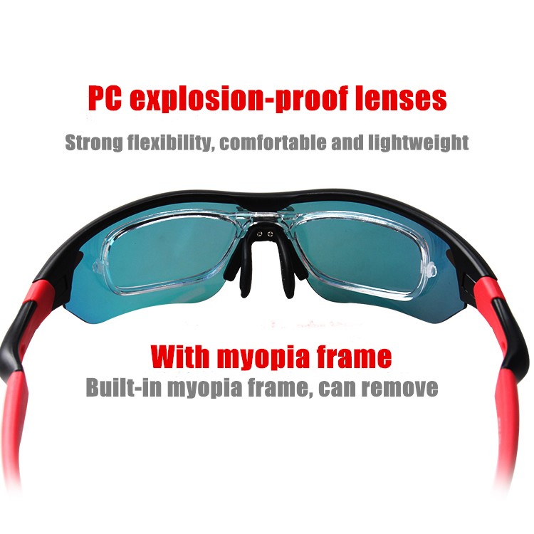 GUB 5300 Polarized Outdoor Sports Glasses Running Riding Bicycle Glasses Cycling Equipment - Red-2