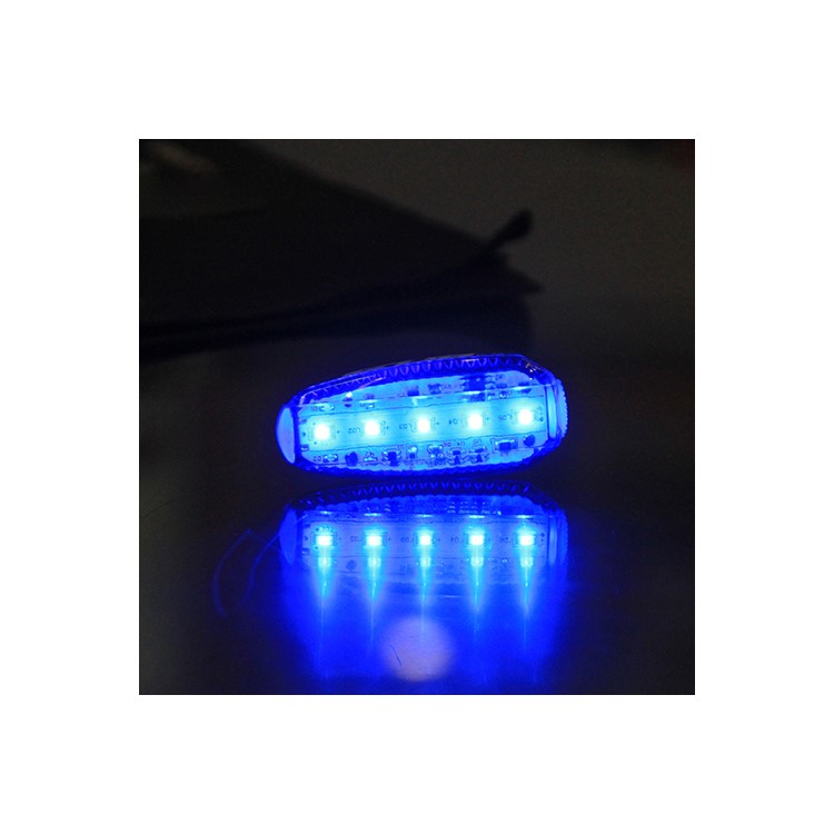 GUB M-26 5 LEDs 100LM USB Charging Bike Taillight Safety Warning Rear Lamp Bicycle Accessory - Blue Light-1