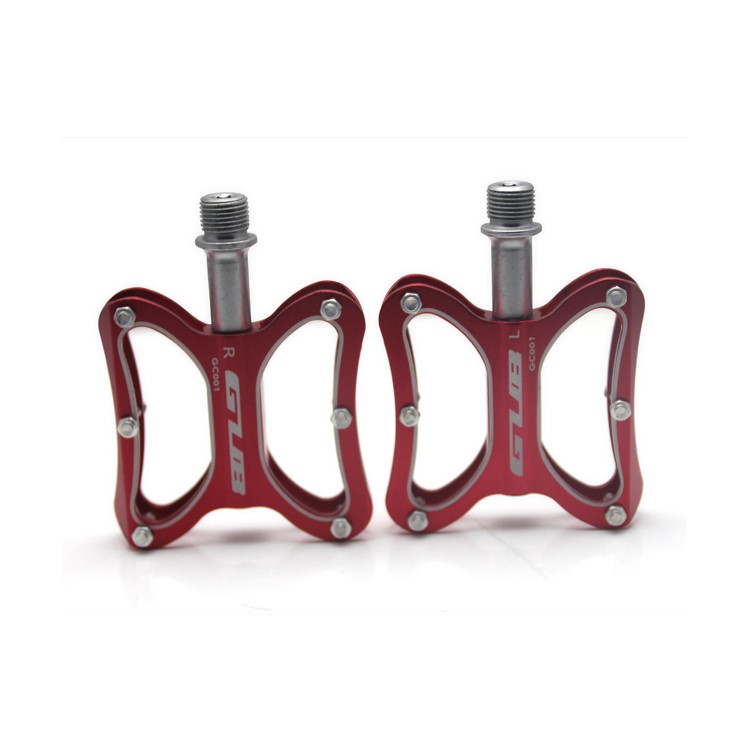 GUB GC-001 2-Bearing Aluminum Alloy Pedals Mountain Bike Pedals - Red-1